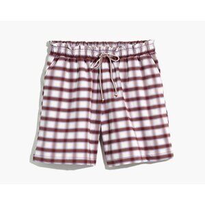 Madewell Second Wave Board Shorts in Peralta Plaid Relaxed Pocket Bermuda